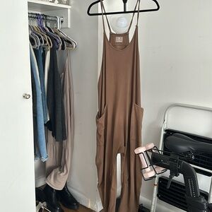 Free people, movement brown jumpsuit